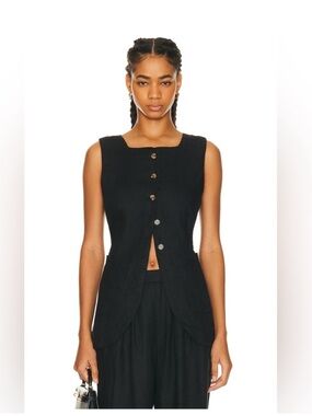 Posse Black Sleeveless Vest Top